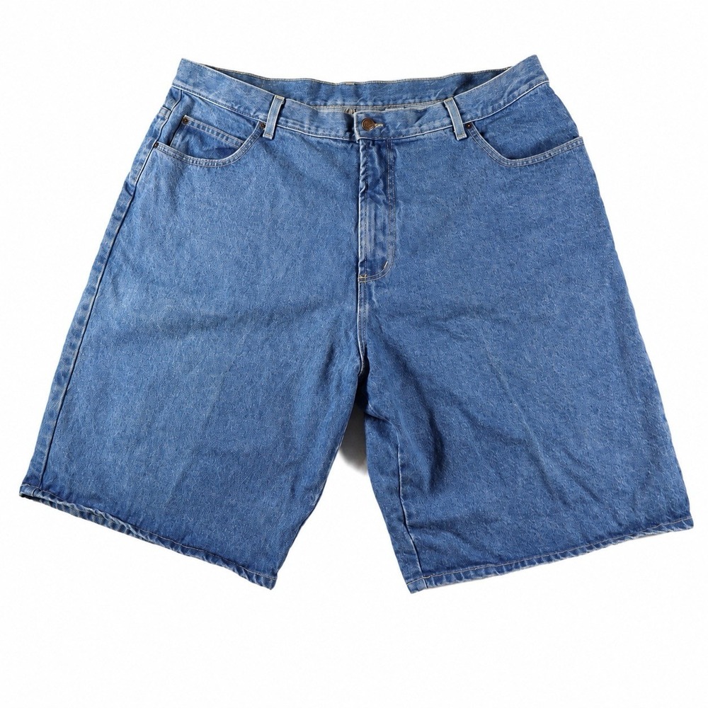 Vtg 90s Solo Semore Baggy Denim Shorts Mens 44 Blue Skater Jorts Made in USA